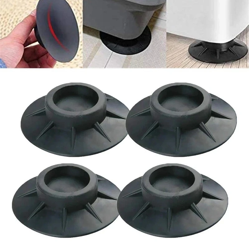 2/4PCS Anti-Vibration Washing Machine Pad Non-Slip Mats Universal Fixed Rubber Feet Noise-Reducing Refrigerator Feet Fixed Pads