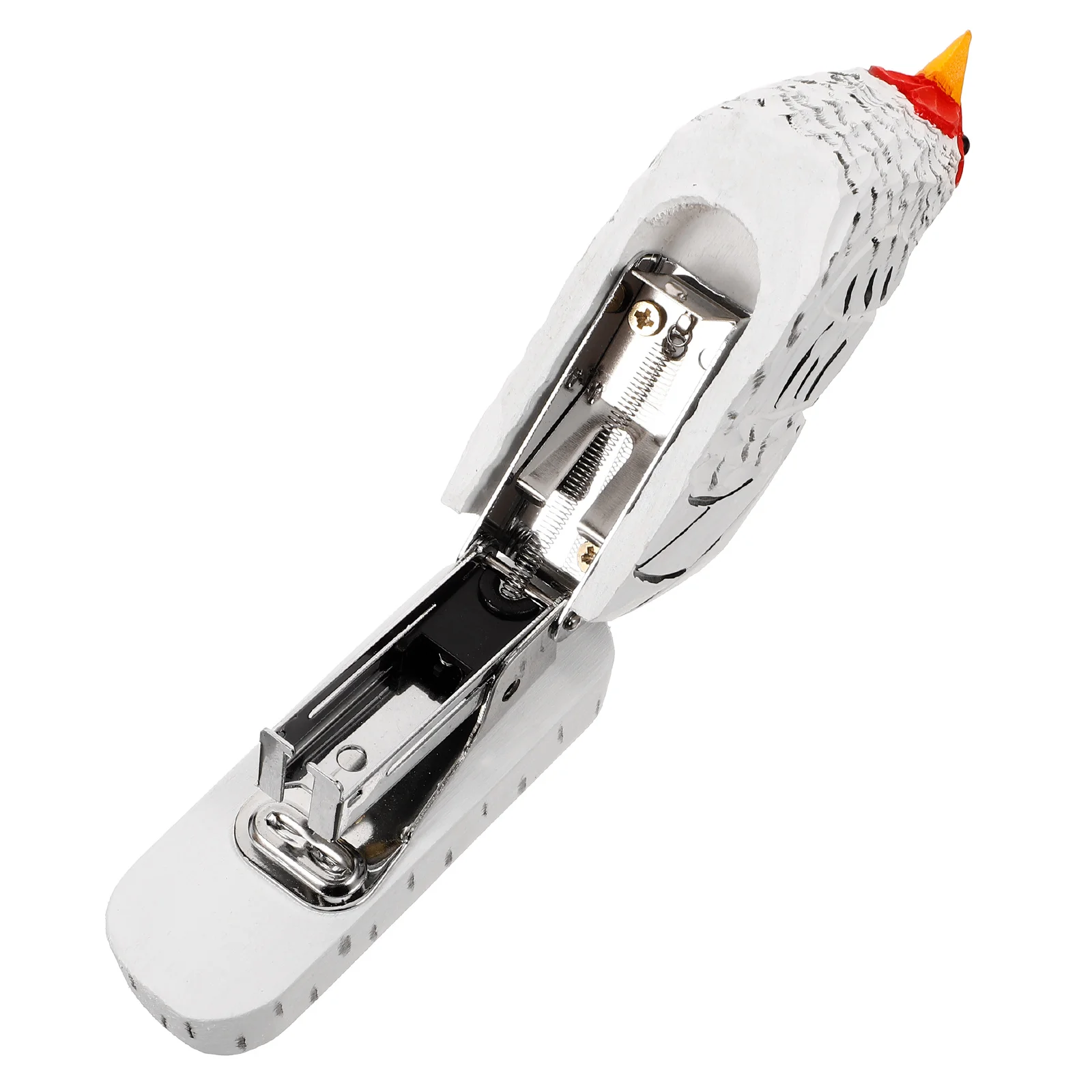 

Rooster Wooden Iron Office Paper Small Handmade Reusable Funny Gift Animal Decor Wood Stapler Office File Tool Animal