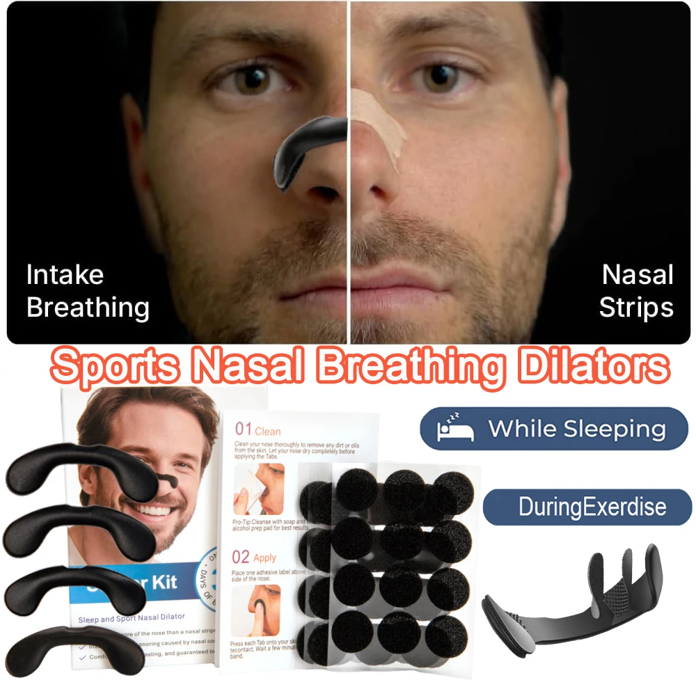 

Nasal Dilators Sleep Breathing Starter Kit Velcro Nasal Strips Anti-Snoring Strips for Nose Patche Increase Air Reduce Snoring