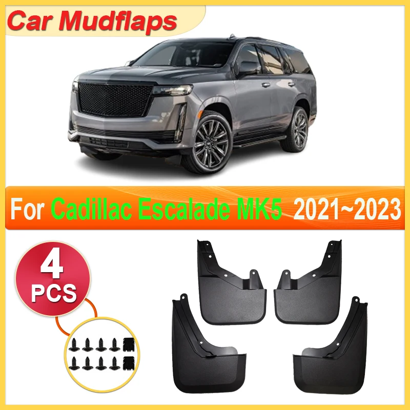 

Car Mudguards Parts For Cadillac Escalade GM T1XL 2023 2022 2021 Mudflaps Splash Fender Flares Cover Guards Auto Mud Accessories