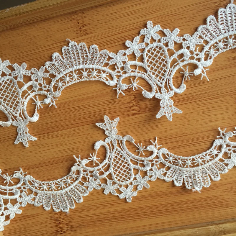 Beauty Flowers Water Soluble Hollow Out Floral Embroidery Lace Trim Boards