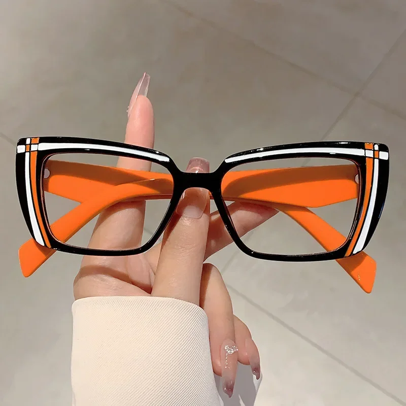

Vintage Anti Blue Light Optical Square Glasses Frame Women For Men 2024 Luxury Brand Designer Trend Myopia Eyeglasses Cartoon