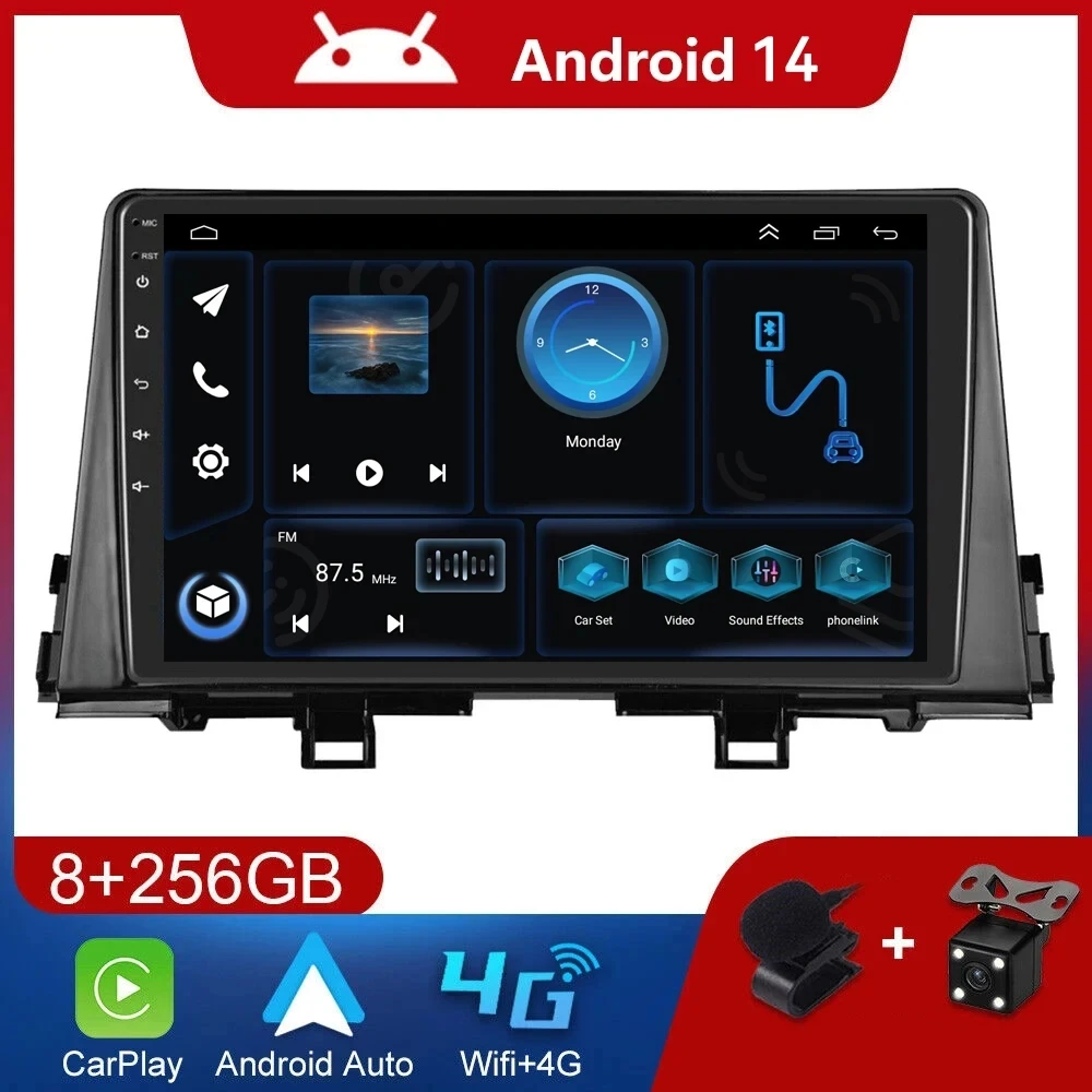 

Wireless Carplay WIFI+4G For KIA PICANTO Morning K 2016 2017 2018 2019 2020 Car Radio Autoradio Multimedia Player Navigation DSP