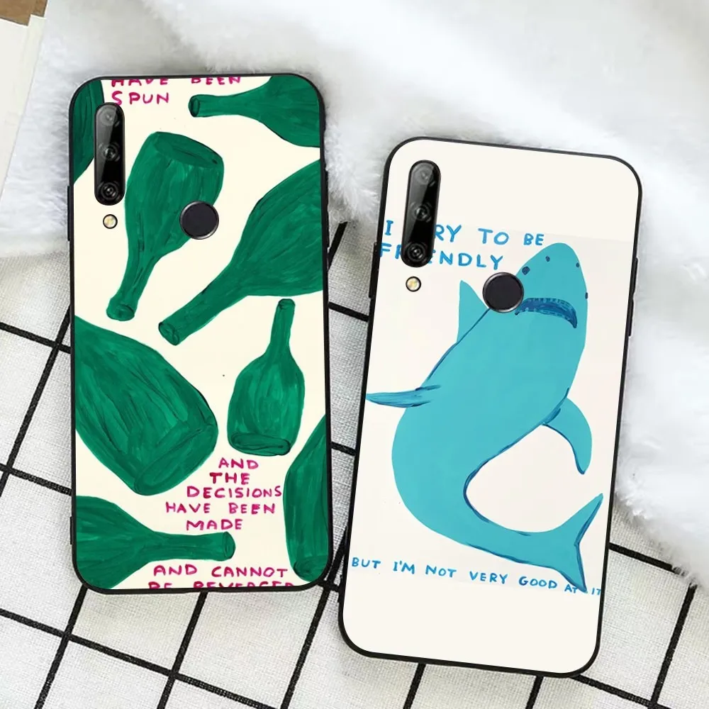 D-David S-Shrigley Visual Arts Phone Case For Huawei Honor 10 lite 9 20 7A 9X 30 50 60 70 pro plus Soft Silicone Cover