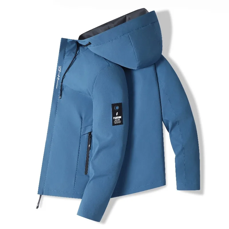 

Spring Autumn Outdoor Windproof Breathable Hooded Jacket Comfortable Fashionable Versatile Men's Outdoor Sports Leisure Jacket