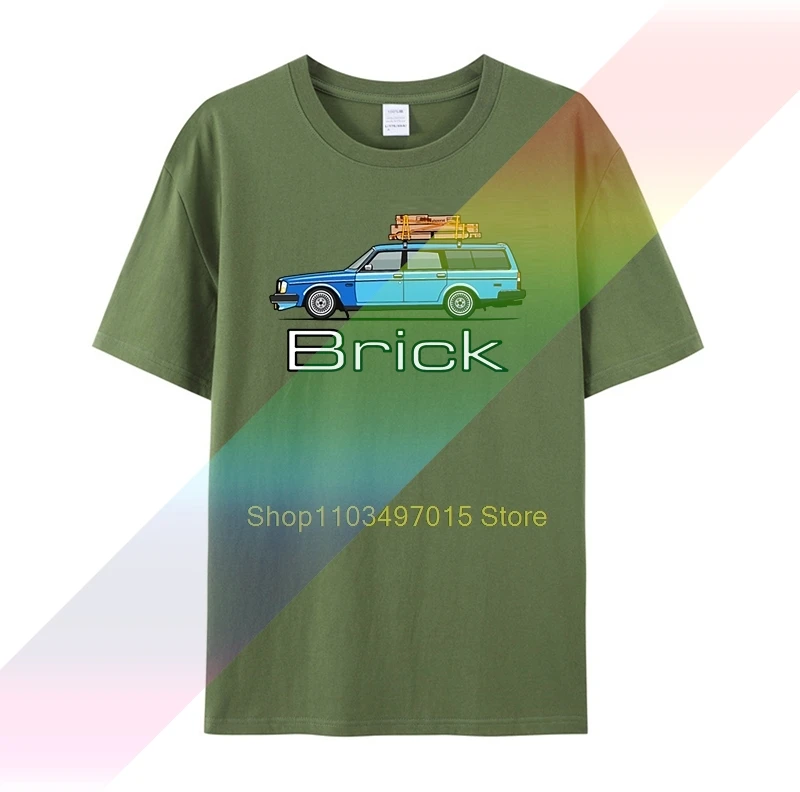 designer t shirt Autumn Brick Volvo 245 240 Wagon Men Pre-Cotton Short T-Shirt New Europe And American Teenage T Shirt