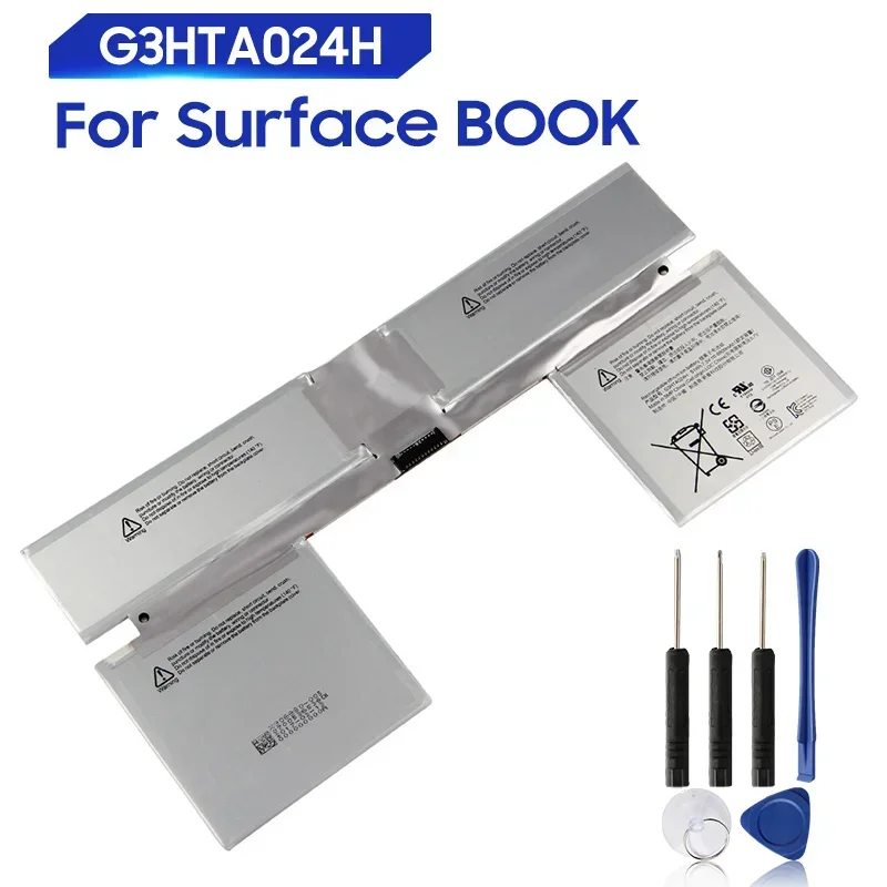 

New Replacement Battery For Microsoft Surface BOOK G3HTA024H G3HTA023H Rechargeable Batteries 6800mAh With Free Tools