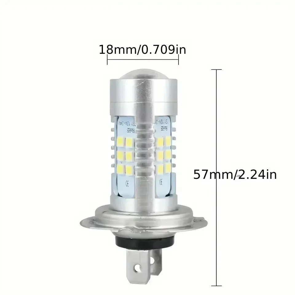 2 PCS H7 H4 LED Headlight Bulbs High Low Beam 6000K Super White Lights Car Fog Lights Auto DRL Cob Chips 12V 24V 110W