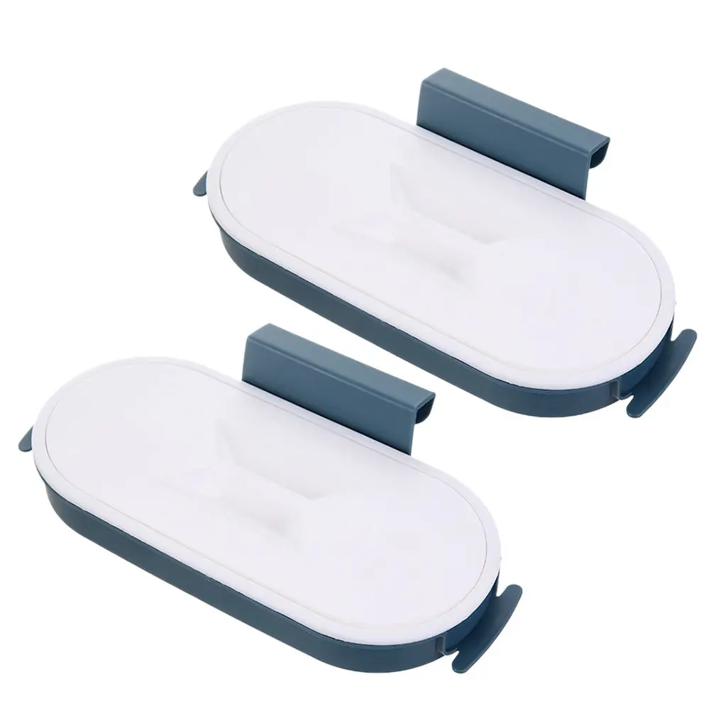 2Pcs Hanging Garbage Bag Holder Compact Space Saving Bin Bag Bracket for Small Kitchen Dining Room Bathroom Trash Management