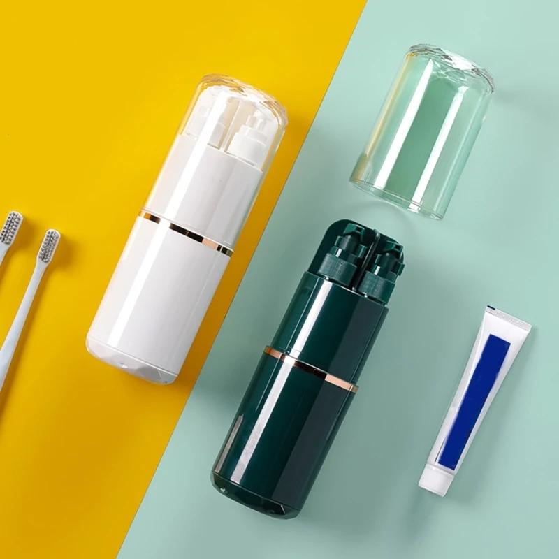 Travel Wash Cup Portable Travel Toiletries Toothpaste Toothbrush Partition Storage Box Outdoor Bathroom Accessories Set image 3