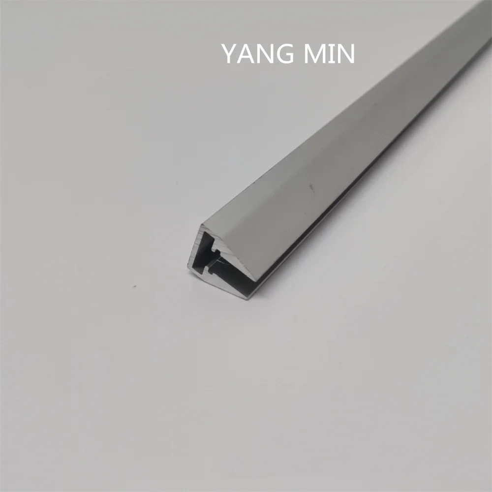 2.5m/pcs Aluminum U Channel Glass Railing Indoor U Channel Glass Clamp Base  Factory Direct Decking Glass Aluminum Railing