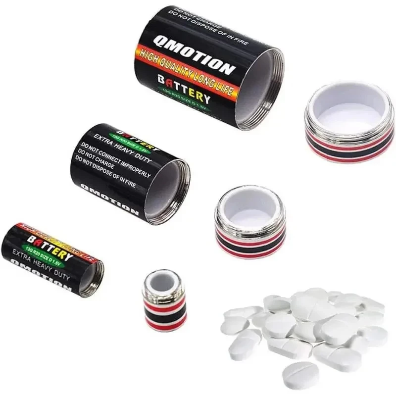 Compartiment de rangement caché pour batterie sèche Portable, détournement de voyage, coffre-fort pour cacher discret et stocker de l'argent, clé d'anneau d'argent