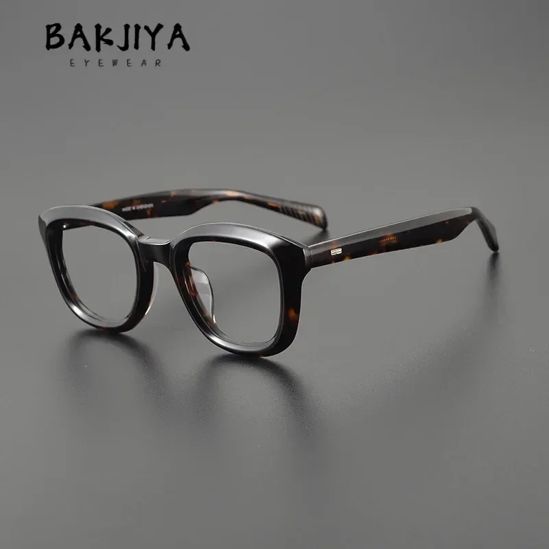 

BAKJIYA Optical Thick Acetate Glasses Frame Men Computer Prescription EyeGlasses Women Retro Square Acetate Frame Eyewear GK2402