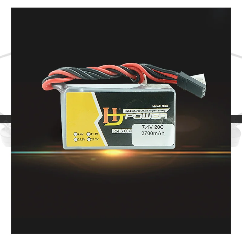 7.4V Lipo Battery 2S 2700mah 20C Receiver Battery For LRP VTEC Oil truck RC Receiver mp93 mp10 Spare Parts with Futaba JR Plug