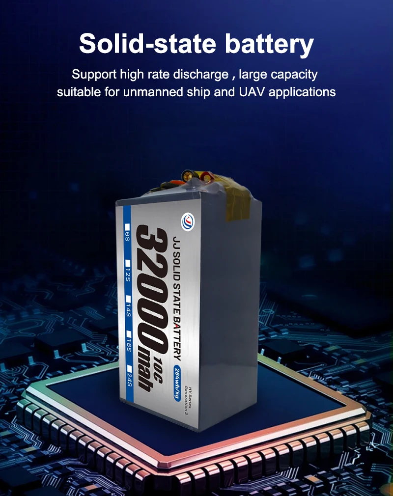 Large Scale 6S RC Semi-Solid State 32000mAh Lithium Ion Battery Pack Quadcopter   Agriculture   Aircraft