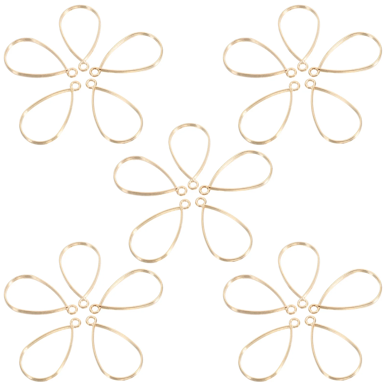 

30pcs Bezel Charms For Jewelry Making Hollow Frame Pendants Water Drop Diy Resin Pendant Craft Supplies Alloy Charm Necklace