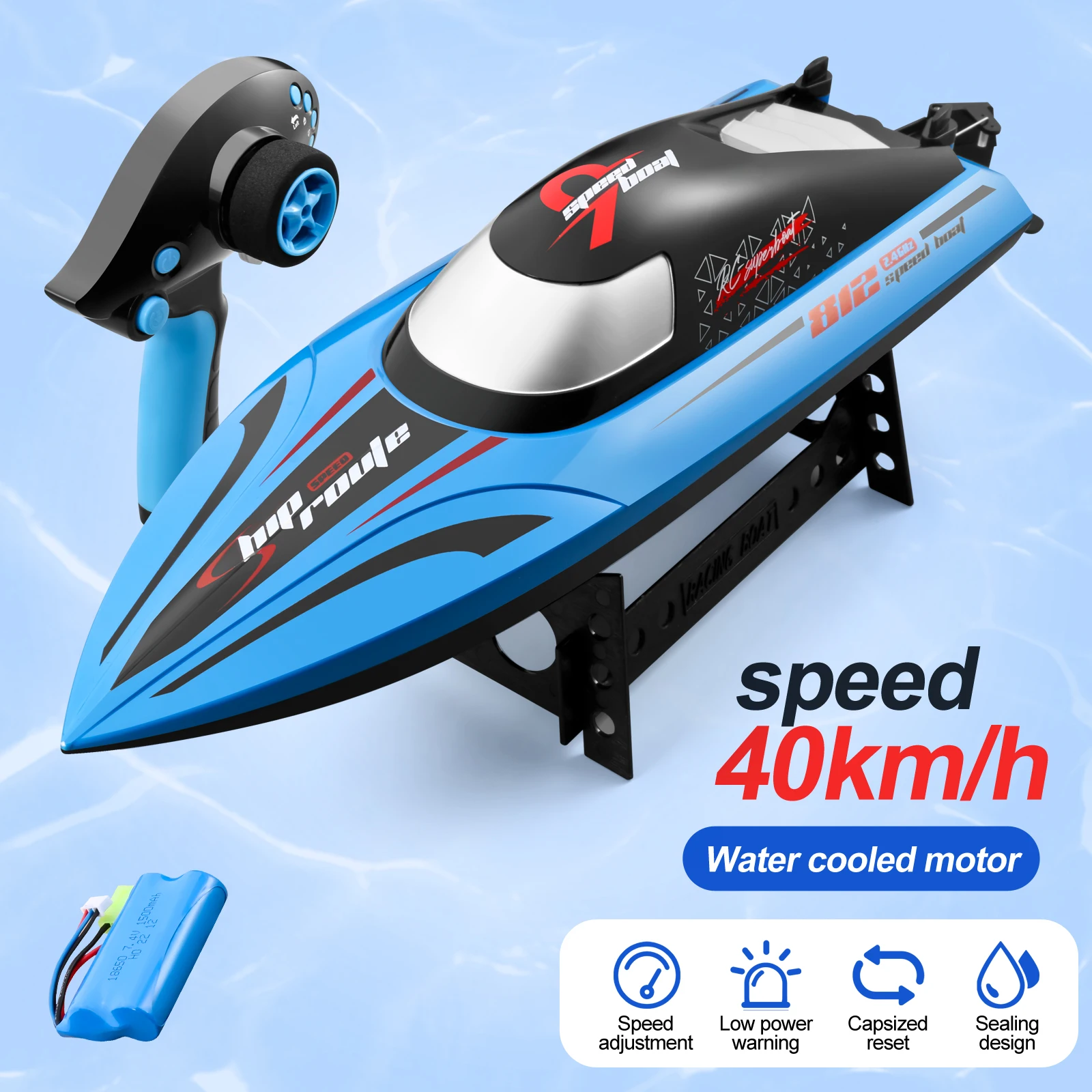 812 RC ボート 2.4Ghz 35km/h 高速リモコンレーシングスピードボート水