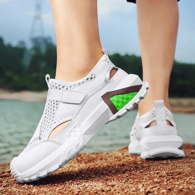 

Summer Mens Casual Slip On Men Hollow Out Walking Loafers Outdoor Boat Shoes Breathable Sneakers Zapatos Hombre