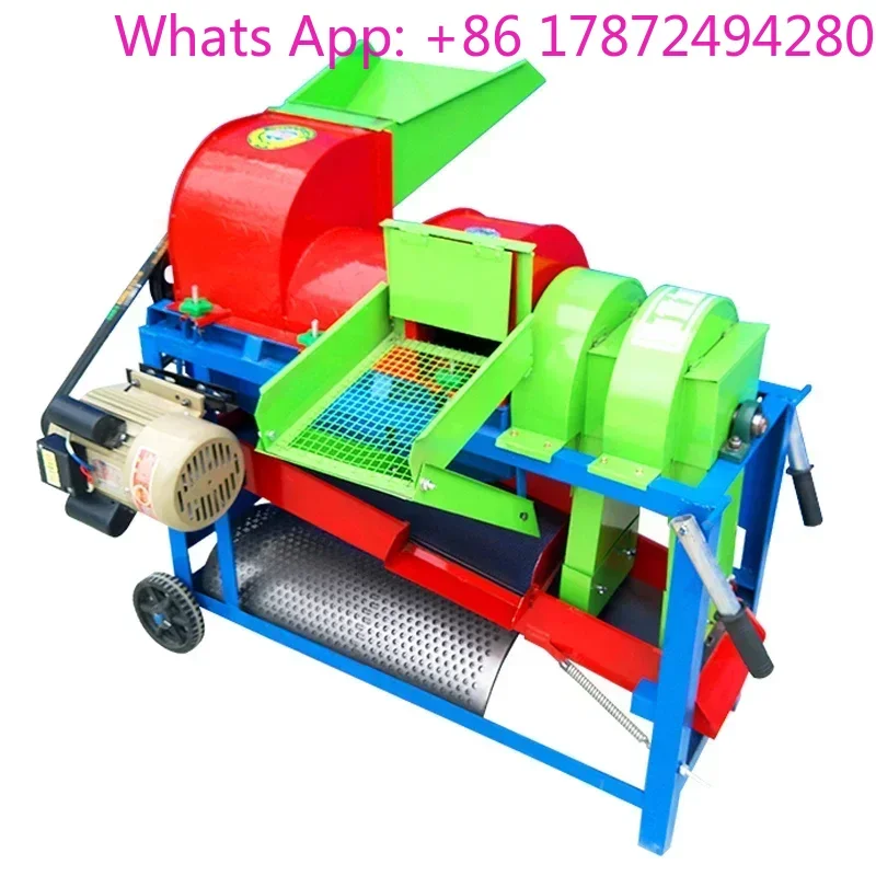 Multifunctional threshing machine, corn, soybean, sorghum, rapeseed, rice, fully automatic peeling and tearing