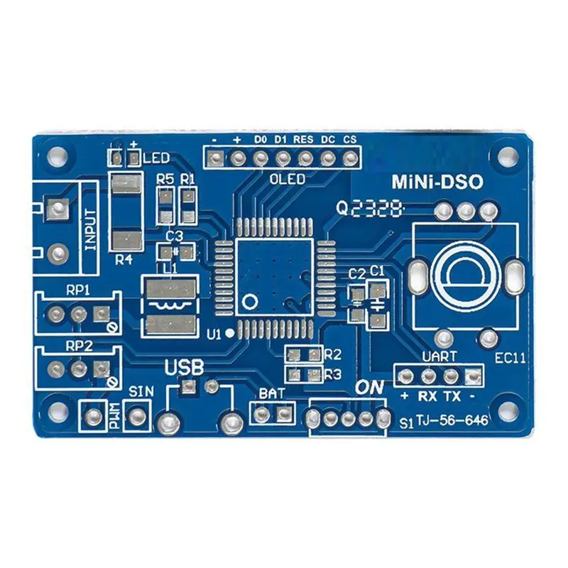 AT05-Mini DOS LCD Oscilloscope Kit STC8K8A Single Chip Microcomputer Electronic Soldering Practice Loose Parts Without Shell