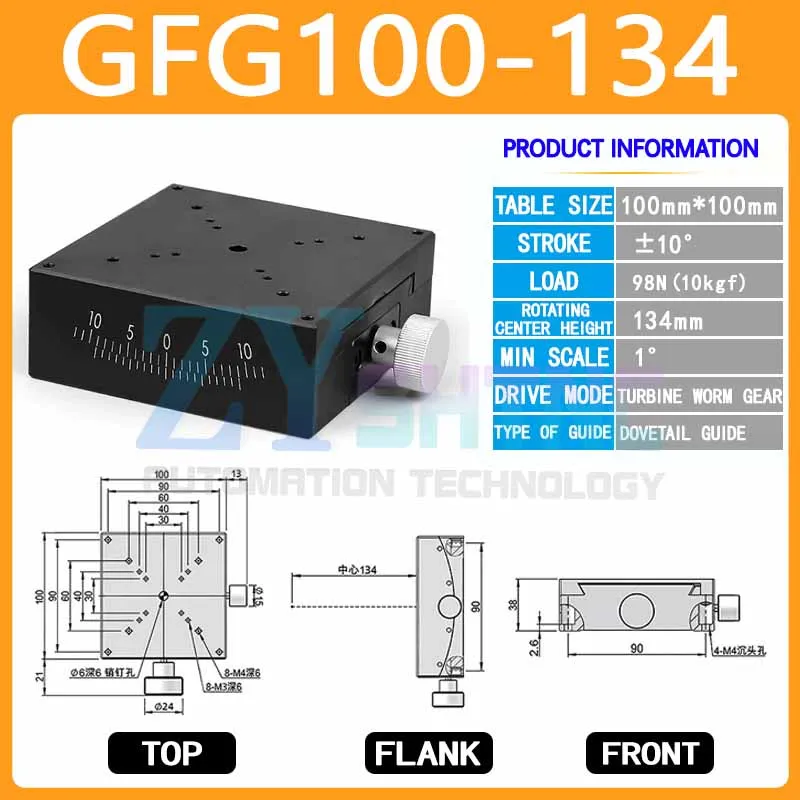 Precisie X/XY-as Stadia Handmatige goniometer Camera Optisch aanpassingsframe Radiaal zwenkhoekaanpassingstafel GFG40/60/80/100