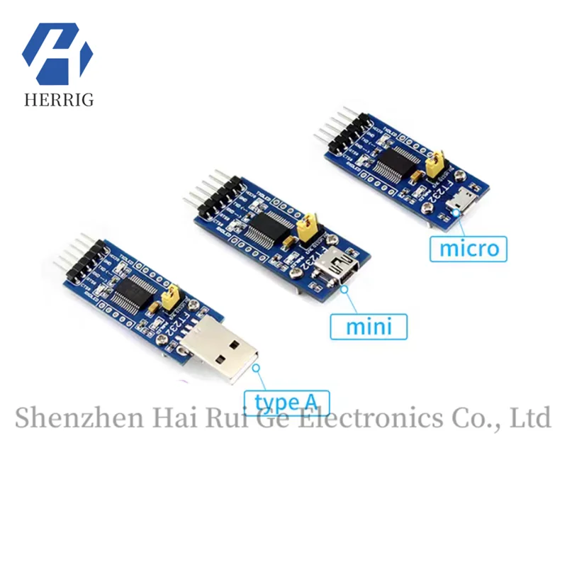 

FT232RL module USB to serial USB to TTL communication module flashing board with three interfaces