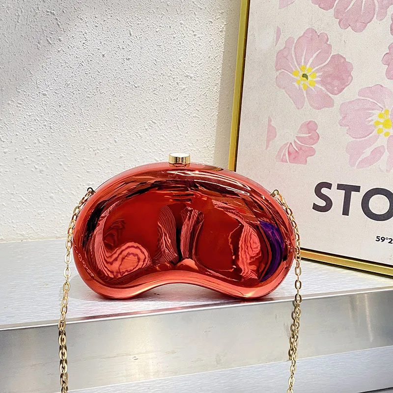 Stylish and simple women's bags, foreign-style texture cashew nut-shaped versatile dinner bags, high-end hand shoulder bags