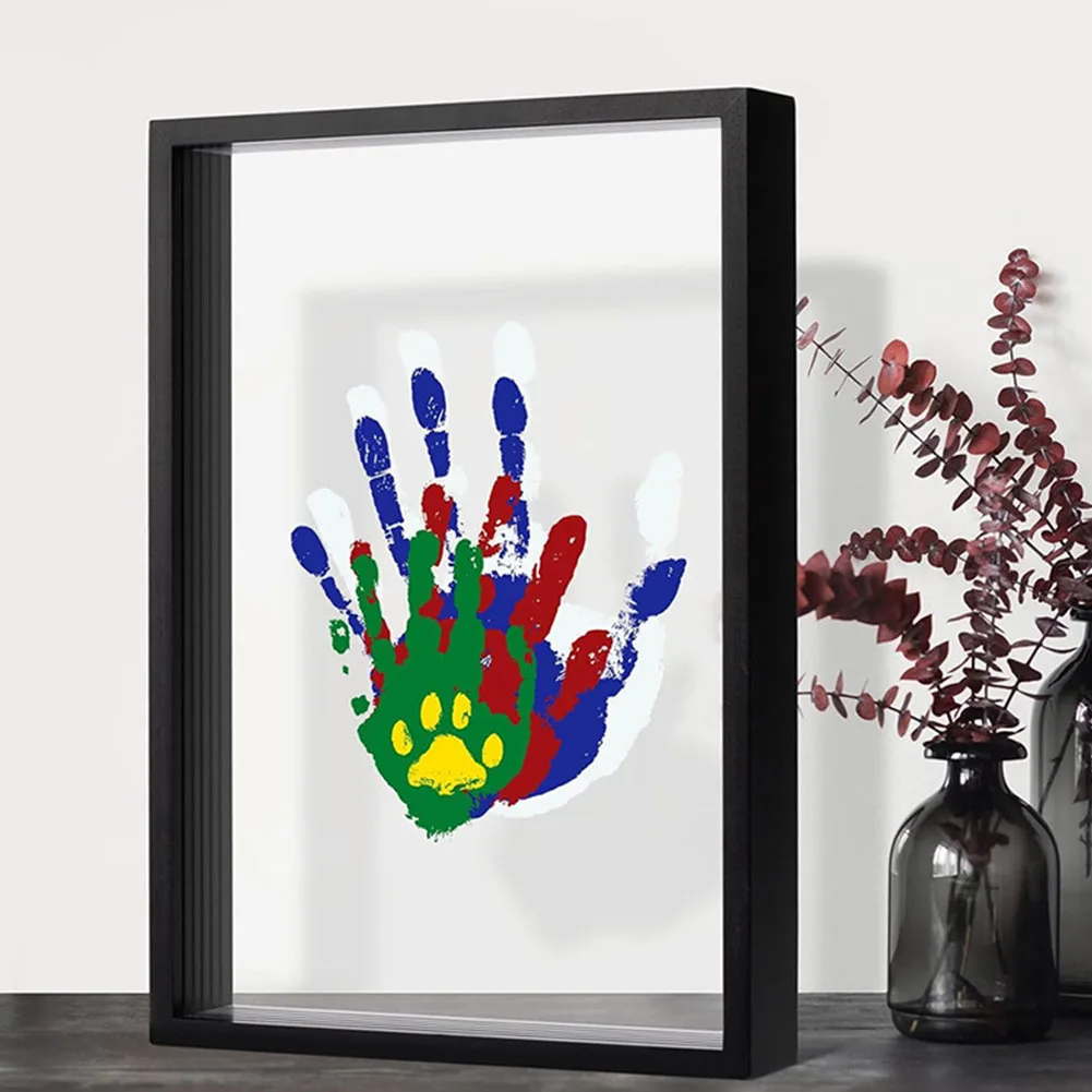 DIY Handprint Photo Frame Kit with Four Layer Design for Creating Lasting Family Memories and Personalized Keepsakes