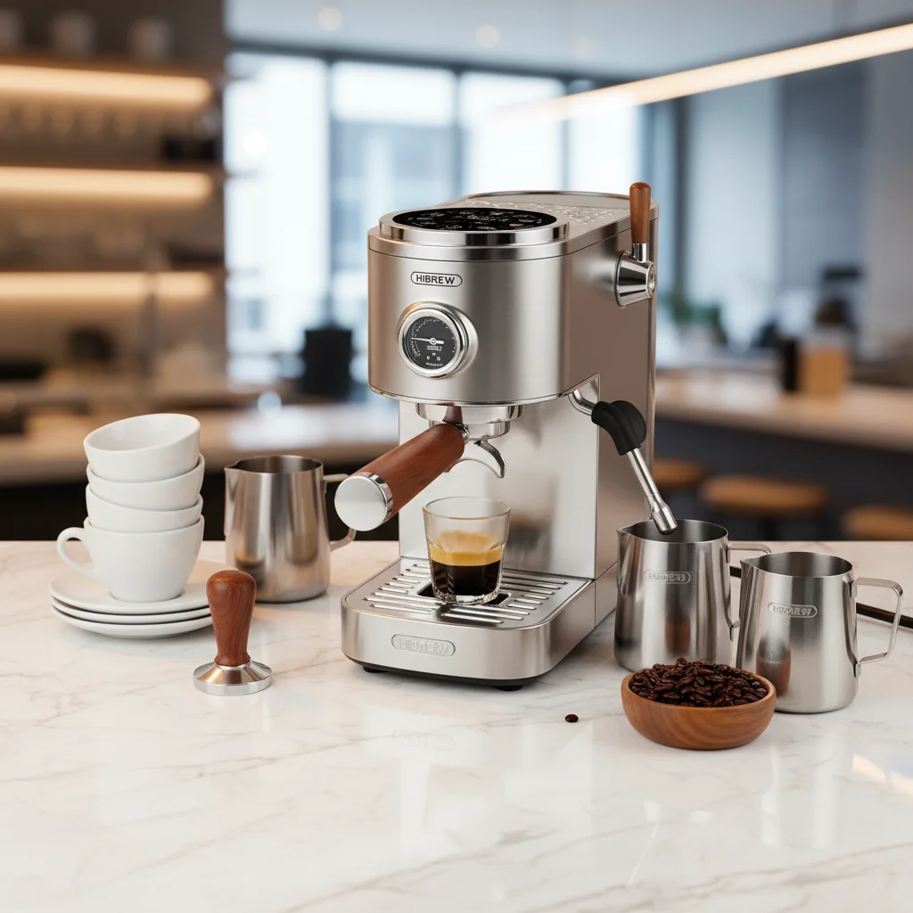 

Профессиональная полуавтоматическая электрическая кофемашина для эспрессо 2026 20Bar H13 58 мм из нержавеющей стали для коммерческого и домашнего использования