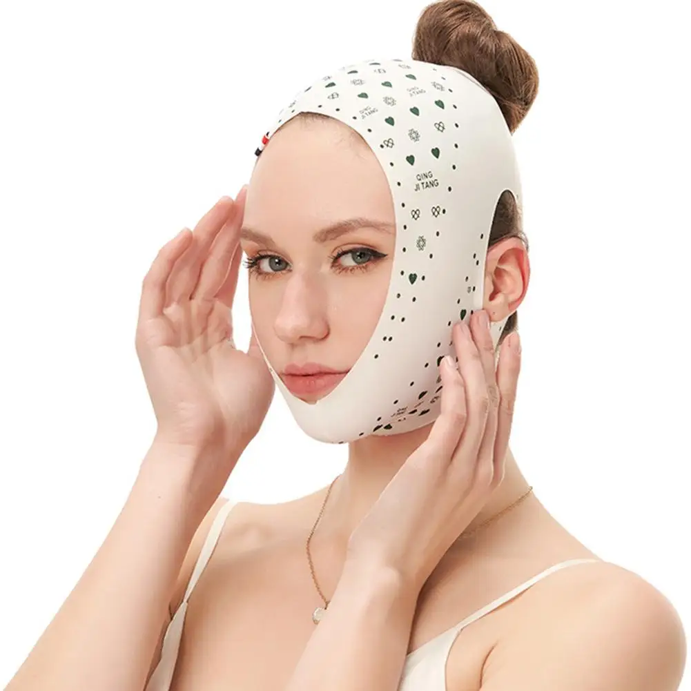 Respirável V Face Band Cheek Lift Up Face Máscara Fina, Reduzir o queixo duplo, V-Line Shaping Bandage, Anti Rugas Face Bandage