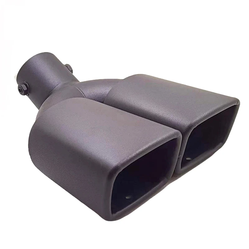 Exhaust Tip Universal Double Outlet Nozzle Rear Muffler Tip Stainless Steel Square Mouth Exhaust Pipe Muffler Car Accessories