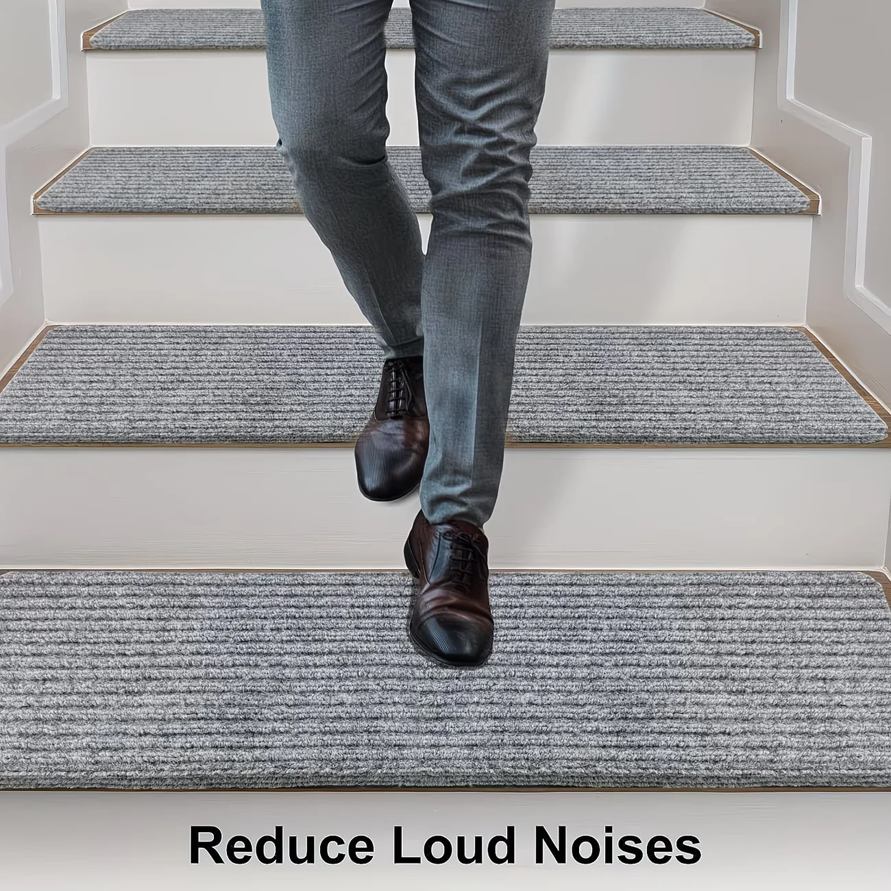 5pcs Stair Tread Carpet Mats Self-adhesive Floor Mats Door Mats Step Staircase Non Slip Pads Protection Cover Pads Home Decor