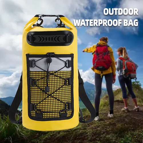 Imagen 2 del producto Mochila impermeable para natación en el océano, bolsa seca de almacenamiento de compresión para buceo a la moda de PVC, para hombres y mujeres, kayak, canotaje, surf