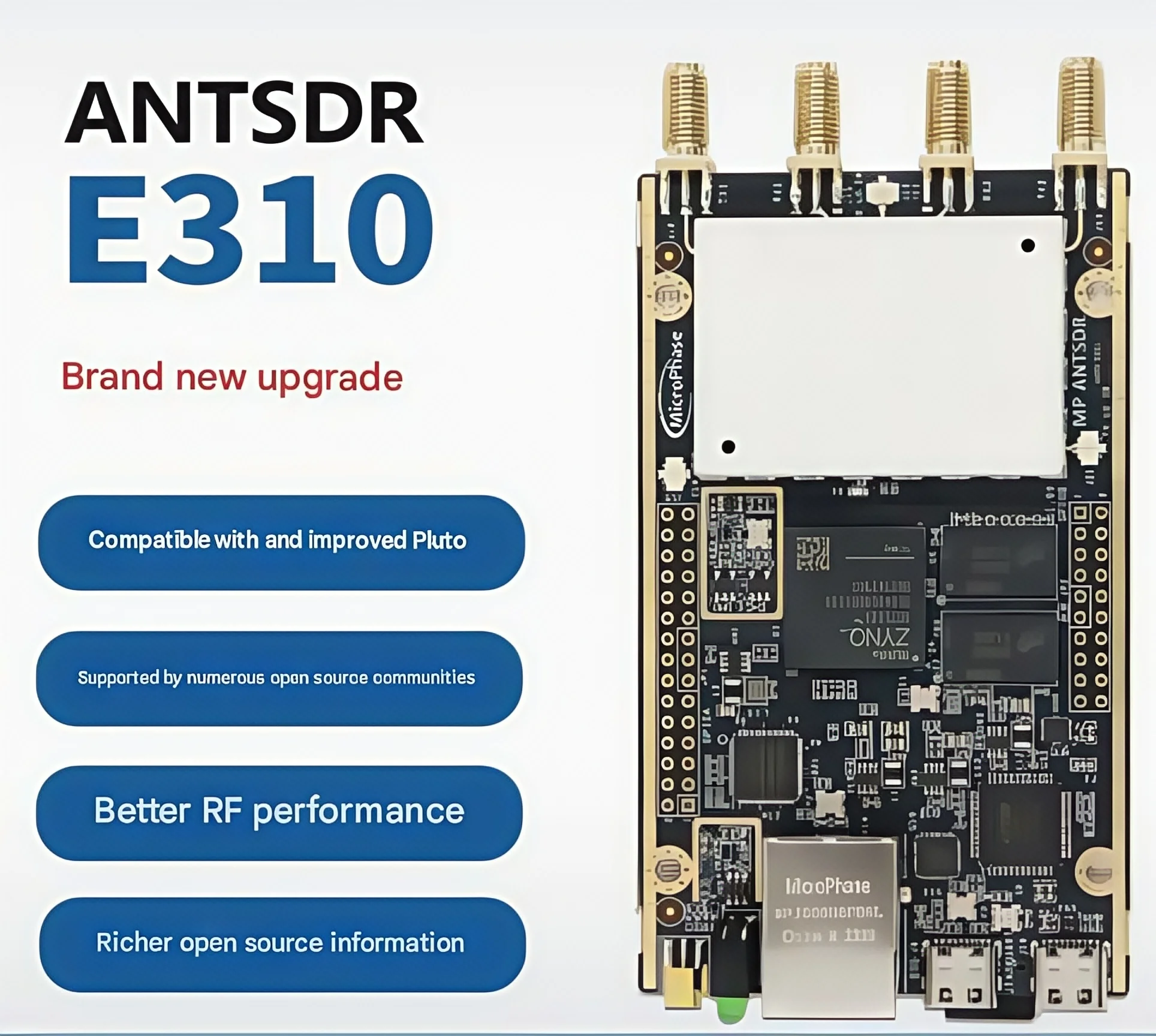

ANTSDR software defined radio AD9361 ZYNQ7020 ADI Pluto Openwifi E310