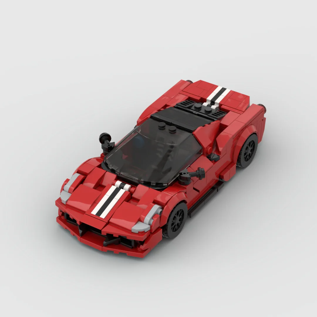 344 stks MOC Snelheid Racewagen Bouwstenen Technische Rode 488 Supercar Model Bricks Constructie Speelgoed voor Kinderen Volwassenen Geschenken