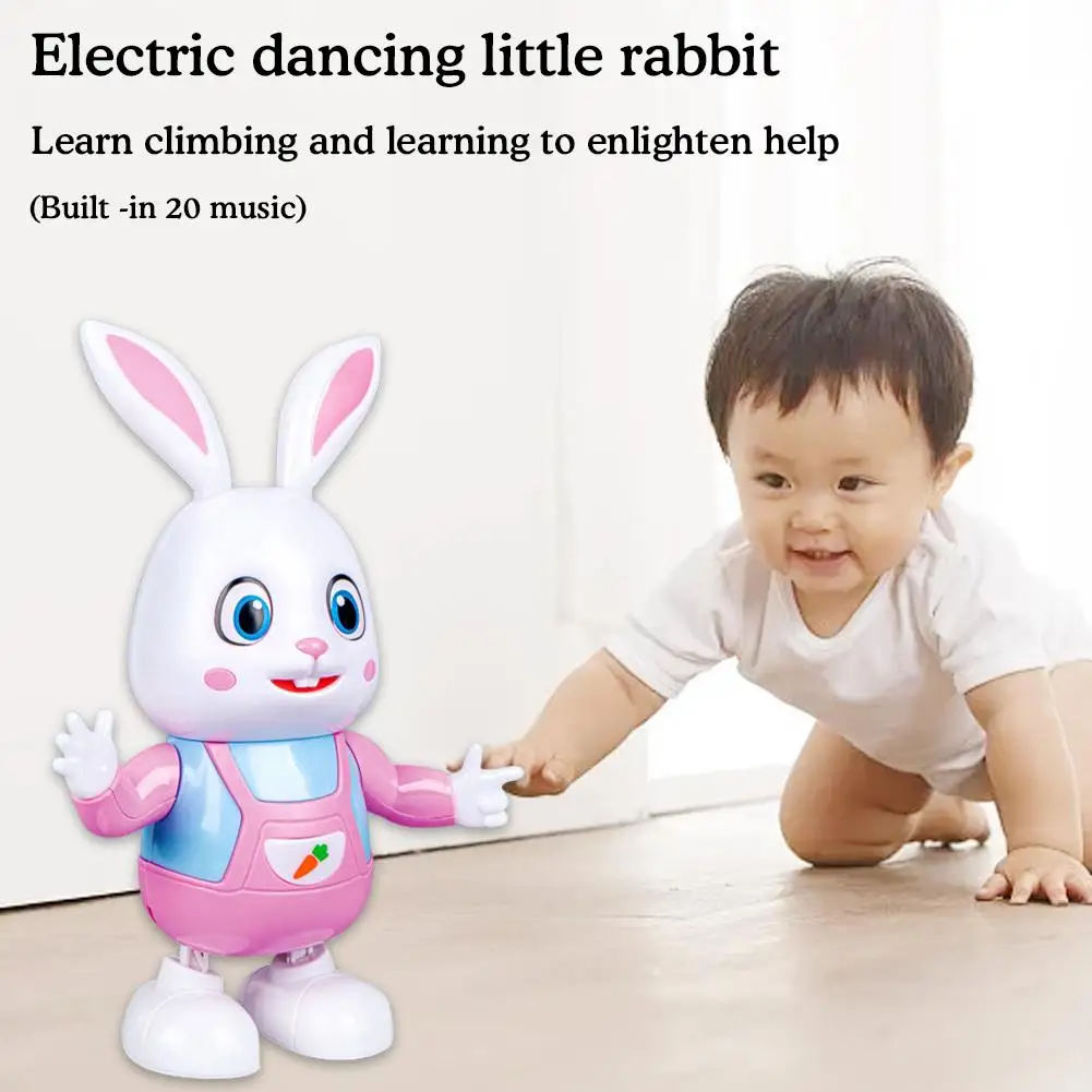 Cute Funny Rabbit Crawling Toys Electronic Dancing Rabbit Guitarist Toy For Children\'s Toys Early Education Enlightenment Toys