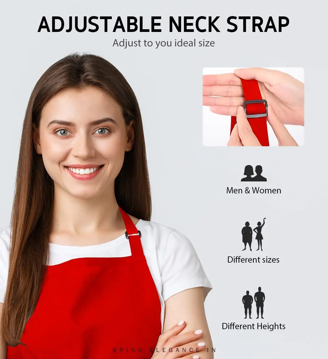 Custom Design Brand Logo Black Unisex Waiter Cooking Restaurant Pocket Printing Adjustable Hanging Neck Men Aprons for Woman