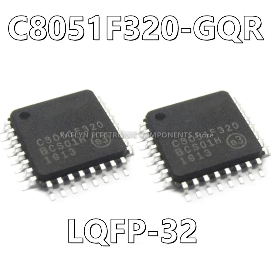 5Pcs/lot C8051F320-GQR C8051F320 8051 C8051F32x Microcontroller IC 8-Bit 25MHz 16KB (16K x 8) FLASH 32-LQFP