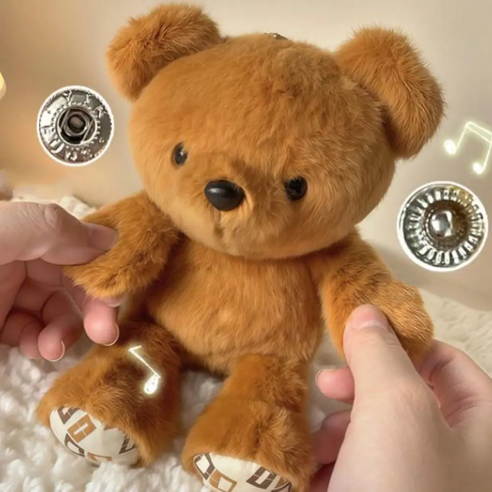 Induction Rhythm Piano Drooping Ear Rabbit Sound Music Soft Little Bear Keychain Portable Fluffy Induction Beat
