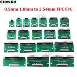 1pcs 4/6/8/10/12/14/15/16/18/20/22/24/26/30/34/36 Pin FPC/FFC Adapter Board 0.5mm To 2.54mm Connector Double Row Straight Needle