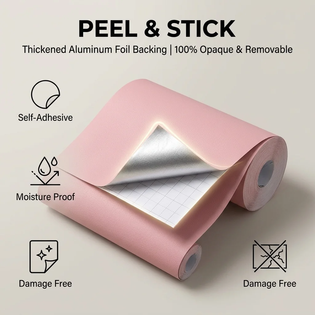 Aesthetic Pastel Matte Wallpaper Self Adhesive Removable Room Decor DIY Color Block Peel Stick Wall Paper for Living Room