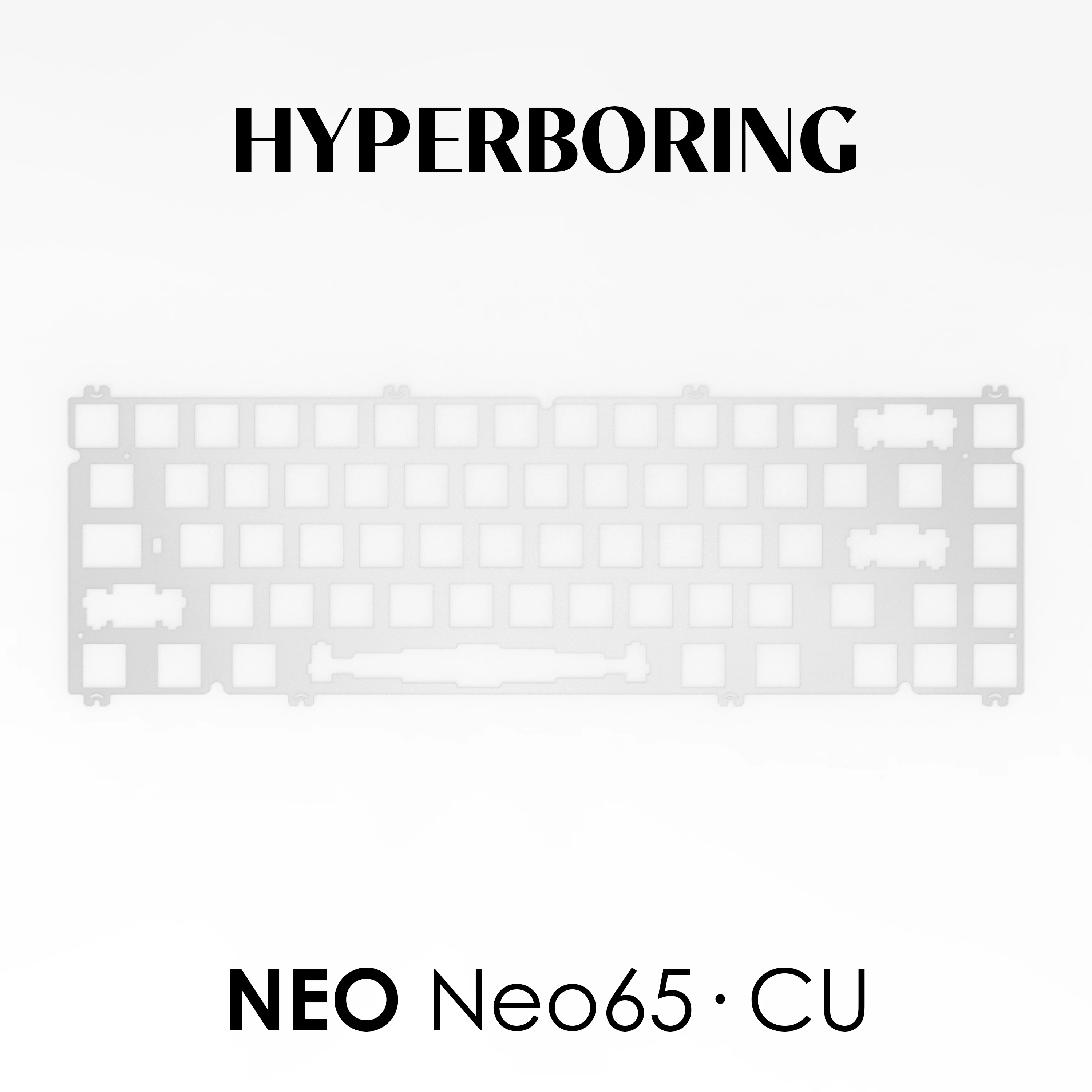 Placa de posicionamiento de teclado Neo65CU, placa de teclado de latón y aluminio PP FR4 para teclado mecánico Neo65CU, accesorios de regalo para PC