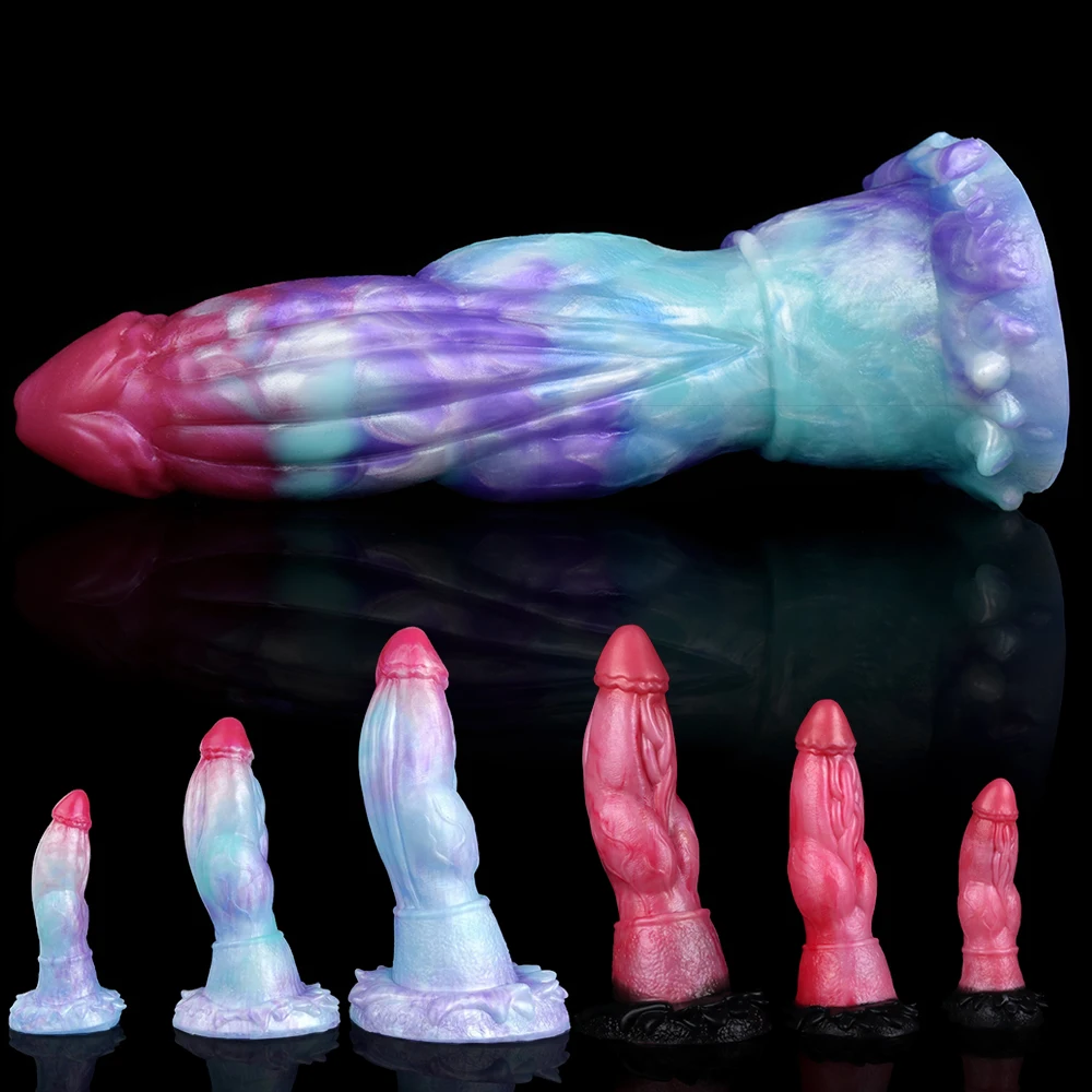 NSFU Size S M L Dog Knot Anal Dildo Silicone Butt Plug Fake Penis Vaginal Stimulation Anal Massage Sex Toys For Women Men 18+