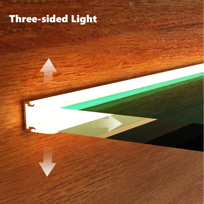 5mm-12mm 유리 선반용 LED 캐비닛 레이어 라이트 스플린트 클립 램프 알루미늄 스트립 라이트 백 사이드 디스플레이 케이스 와인 락커