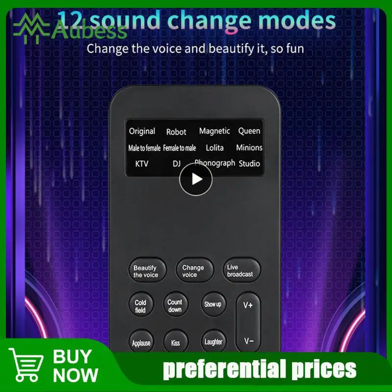 New Voice Changer Mini Portable 8 Voice Changing Modulator with Adjustable Voice Functions Phone Computer Sound Card Mic Tool