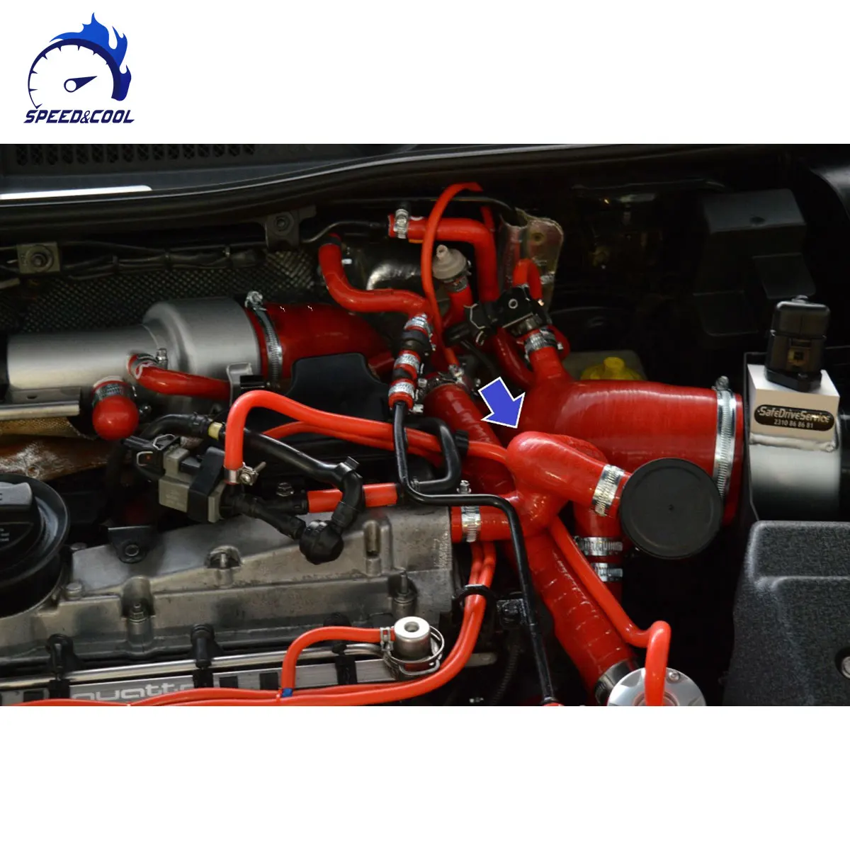 

SPEED&COOL For 1998-2006 Audi A3 S3 TT MK1 Seat Leon Cupra R 1.8T 225HP Car Silicone Crankcase Breather Pipe Tube Hose Kit