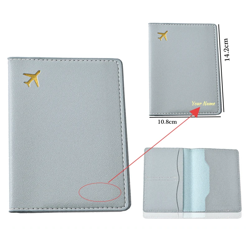 Couverture de passeport en PU avec nom personnalisé, cadeau de mariage pour meilleur homme, demoiselle d'honneur, cadeau de voyage de mariage, cadeau personnalisé pour elle