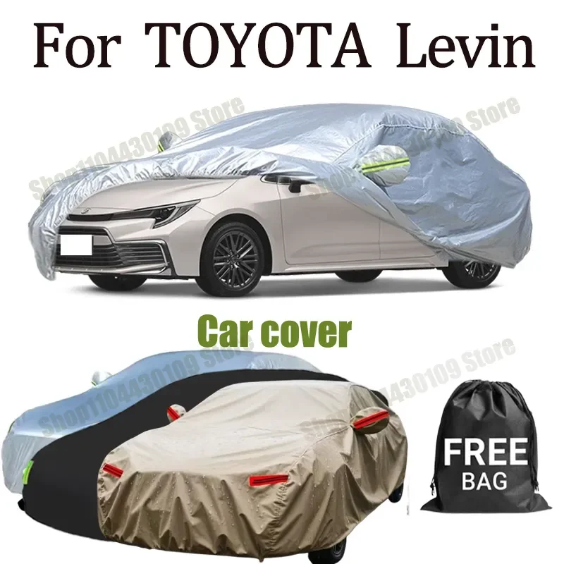 

For TOYOTA Levin Car Full Car Covers Outdoor Sun Anti UV Rain Snow Dust Protection Oxford Cloth Accessories