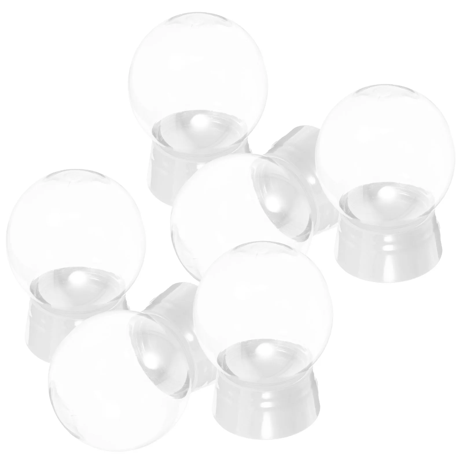 

6 Pcs Crystal Ball Accessories Display Cloche Globe Dust-proof Plastic Child Candy Cookies Jar