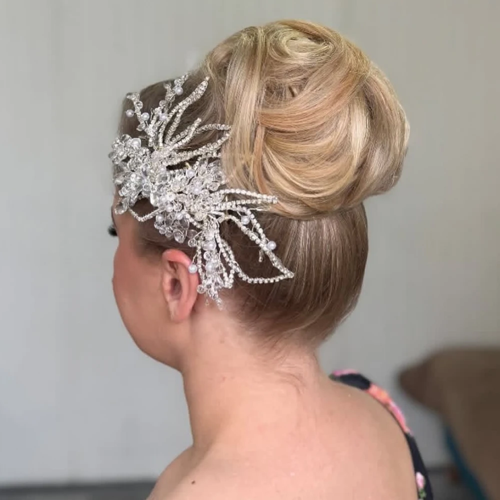 

DZ284 Pearl Hairband Sweet Wedding Hair Bands for Women Handmade Rhinestone Headbands Bridal Hair Accessories Baroque Headdress